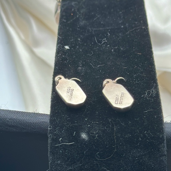 Sterling Silver and Black Onyx Earrings. - Picture 2 of 5